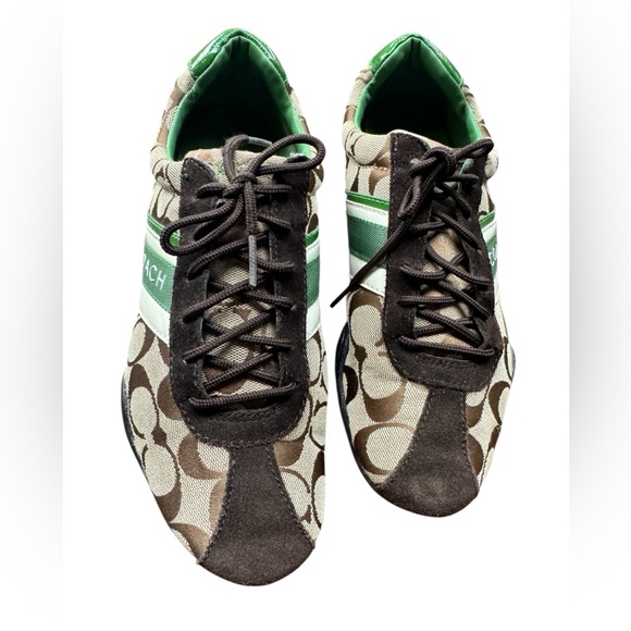 Coach Brown and Green Sneakers - Picture 8 of 10